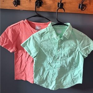 Kids Green and Red Shirts Set